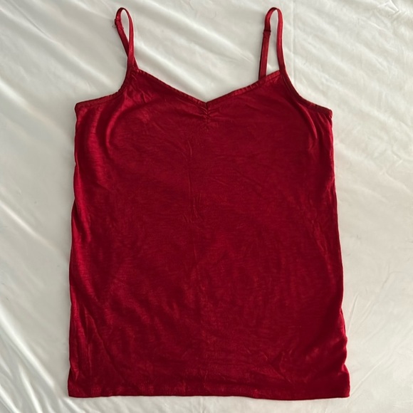 V Neck Red Camisole - Picture 1 of 3